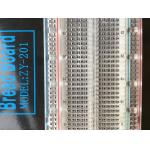 Red / Blue Contacts Transparent Breadboard Black Aluminum Backing Plate