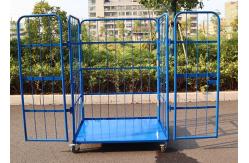 China Lockable Mobile Storage Roll Cage Pallets Trolley Full Security supplier