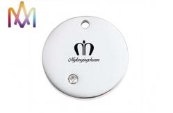 China 18mm Diameter Round Disc Charm With Diamond supplier