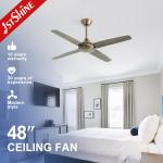 High Speed AC Pure Motor Copper Ceiling Fan with Remote Control and 4 Iron Blades for sale