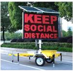 IP65 12400 Nits VMS Trailer Signs Portable Variable Message Signs for sale