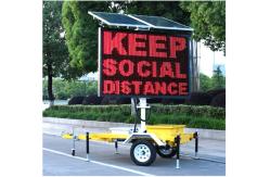 China IP65 12400 Nits VMS Trailer Signs Portable Variable Message Signs supplier