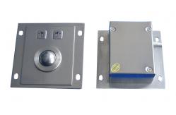 China Mini rear panel mount 25mm Trackball Pointing Device with short stroke buttons supplier