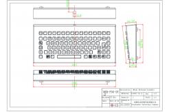 China Industrial Desktop Waterproof Vandalproof Stainless Steel Metal Keyboard with 12 Function Keys supplier
