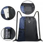 600D Polyester Drawstring Gym Backpack Breathable Logo Printed For Outdoor Sport for sale