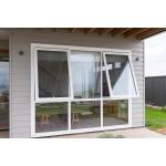 European Style PVC Awning Outward Opening Window UPVC Double Glass Windows