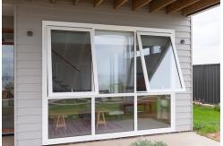 China European Style PVC Awning Outward Opening Window UPVC Double Glass Windows supplier