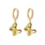 Cubic 18k gold plated hoop earrings