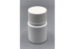 China 30ml White Plastic Pill Bottles With Lid , Round Empty Capsule Bottles  supplier