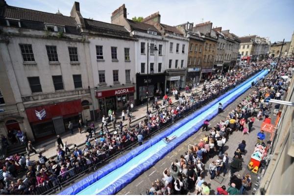 New finished inflatable slide the city with lower factory price