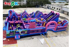 China Amusement Park Inflatable Bounce With Slide Digital  Printing supplier