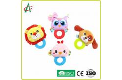 China ASTM Handcrafted Nontoxic Baby Plush Rattle With Teether supplier
