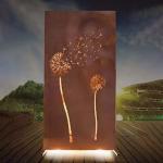 China Durable Rustic Red Metal Decorative Plates Customized Wall Decorations factory