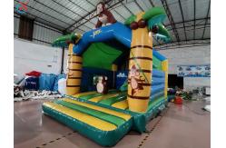 China Customized Inflatable Bouncer With Slide Combo Jungle Monkey Inflatable Castle supplier