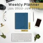 6.5'' x 8.5'' Spiral Student Weekly Planner Night Blue Softcover