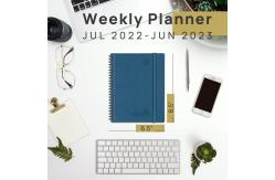 China 6.5'' x 8.5'' Spiral Student Weekly Planner Night Blue Softcover supplier