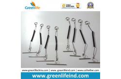 China Plastic Black Slim Coiled Lanyard Pen Tether Stop Lost Cable supplier