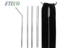 China Undiluted Cold Drinks Stainless Steel Drinking Straws Eco Friendly Silver supplier