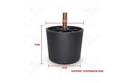 China Black Plastic Furniture Legs Furniture Accessories Durable Support Sofa Legs supplier