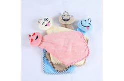 China Delicate 20cm Square Short Plush Baby Saliva Towel supplier