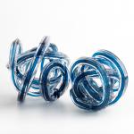 Table Crafts Glass Twist Ball 100mm Home Decor Sculptures for sale