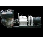 50KN Single Capstan Diesel Cable Winch 9HP Engine Power With 186F Diesel Engine
