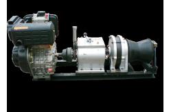 China 50KN Single Capstan Diesel Cable Winch 9HP Engine Power With 186F Diesel Engine supplier