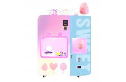 China Floss Sugar Automatic Cotton Candy Vending Machine By Mechanical Arm supplier