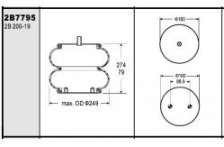 China Goodyear 2B10-226 Industrial Air Spring W013587795 Two Convoluted 257 supplier