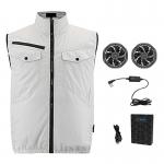 OEM White Air Conditioned Cooling Vest Construction Work Ac Vest Cooler for sale