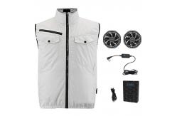 China OEM White Air Conditioned Cooling Vest Construction Work Ac Vest Cooler supplier