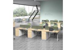 China Modular Office Table Workstation Cubicle Wooden Office Workstation For 4 People supplier