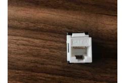 China UTP 180 Degree Cat6a Keystone Jack , PC Material Tool Free Keystone Jack supplier