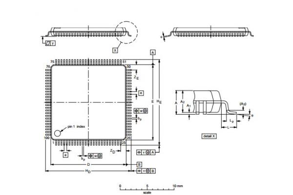 LPC17xx User manual LPC1768FBD100 QFP Integrated Circuit Chip