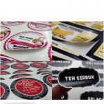 Embossing / Hot Stamping Self Adhesive Stickers With Offset Printing for sale