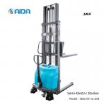 3.0m Semi Electric Hydraulic Pallet Stacker with 1500kg Load Capacity 1700*800*2086mm for sale