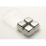 Ice Cube Silver Mirror Polishing Metal Wine Cooler 27MM