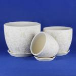 Round Glazed Flower Pots with Glossy Finish Add Elegance to Your Garden for sale