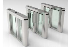 China 0.4 Second Pedestrian Security Turnstile DC Brushless Clear Acrylic Arm supplier