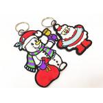 Christmas Present Embroidered Fabric Keychain  Festival Embroidered Key Tags for sale