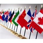 Friendliness Small Custom Desk Flags / Customizable Size Tabletop Indian Flag for sale