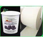 Biodegradable White PLA / PE Coated Paper For Ice Cream Cups Eco - Friendly for sale