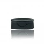 24/400 Black Flip Top Cosmetic Plastic Bottle Cap For Shampoo for sale