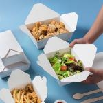 White Cardboard Customized Gift Box Paper Fast Food Packaging Box For Restaurant Snacks for sale