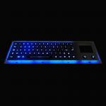 Panel Mount Illuminated Metal Keyboard With 65 Backlight Keys And Integrated Touchpad