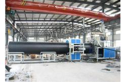 China HDPE LDPE Plastic Sprial Pipe Making Machine With PLC Control System supplier