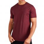 95 Cotton 5 Elastane T Shirt Basic Blank Plain Mens Stretch Slim Fit T Shirt for sale