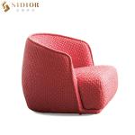 Hotel Leisure Modern Elegant Chair Fabric Upholstered Armchairs Pantone Color for sale