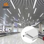 Powder Coated Metal Aluminium Slat Strip False Ceiling For Office Building Heat Insulation for sale