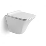 Modern Wc Ceramic Wall-Mounted Toilet with Concealed Tank Rimless One-Piece Sanitary Ware UF Material CE Certified for sale